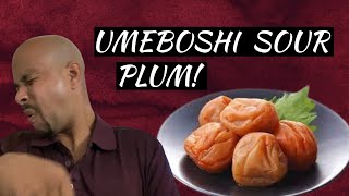 UMEBOSHI SOUR PLUM CHALLENGE Eating The World’s Sourest Plum 😵 [upl. by Enautna497]