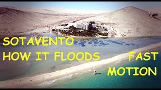 Fuerteventura SOTAVENTO Lagoon FAST MOTION flooding [upl. by Ransom]