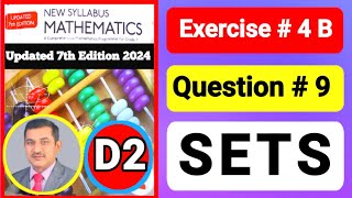 O level maths d2  how to solve sets problems sets venn diagrams  ex 4B q9  d2 unit 4 ex 4B [upl. by Svirad642]