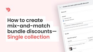 How to create mixandmatch bundle discounts with a single collection on Shopify [upl. by Davey259]