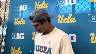 UCLA quarterback Ethan Garbers talks about UCLA’s comeback win over Hawaii in their season opener [upl. by Yahc]