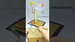 360° Rotating Crane • Dc Motor  dcmotor tech youtubeshorts dcmotorproject [upl. by Nettirb]