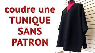 Coudre une tunique sans patron 🌺🙂👚Facile et rapide  pour débutant [upl. by Eniarrol]