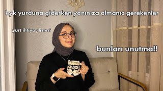 kyk yurduna giderken yanınıza almanız gerekenler  sohbetolog II [upl. by Ariem]