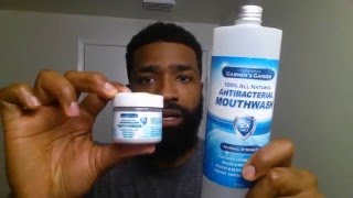 Black Mens Beard Review Garners Garden 100 Natural Mouth Wash and Tooth Powder [upl. by Haldes]