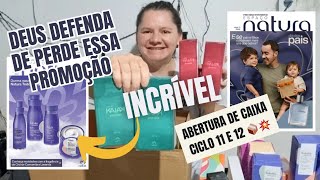 Abertura de caixa NATURA CICLO 11 E 12 com Humor e Kaiak com ofertas incríveis muitas amostras 😱📦 [upl. by Hochman]