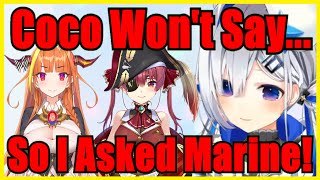 Kanata quotCoco Wont Say The Truth So I Asked Marinequot【Hololive  Eng Sub】 [upl. by Alyda]