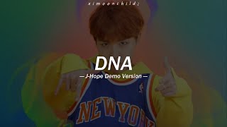 BTS 방탄소년단  DNA JHope Demo Version  Traducida al español  Hangul Lyrics [upl. by Lemhar829]