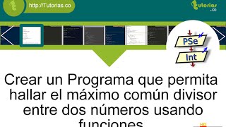 funciones – pSeint maximo comun divisor [upl. by Maxi967]