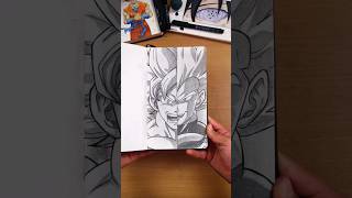 I Drew Goku Vs Vegeta using Charcoal And Eraser ✏️ 📘  drawing goku vegeta [upl. by Sivahc472]