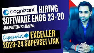 🔴Cognizant Latest Offcampus Hiring Capgemini Exceller 20232024 [upl. by Nath]