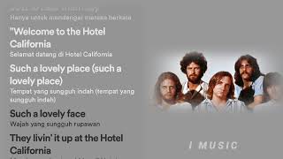 Eagles Hotel California lyricsampterjemahan [upl. by Farver]