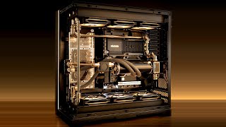 Lian Li O11D EVO XL  Black and Gold Watercooled Showcase Build [upl. by Venable]