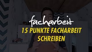 15 PUNKTE FACHARBEIT schreiben  Wie schreibt man eine Facharbeit  studyrunner [upl. by Batha955]