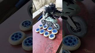 Skate Wheels की Position Change ❎ skating inlineskate skatewheels skaterboy skaterboy tutorial [upl. by Ylimme]