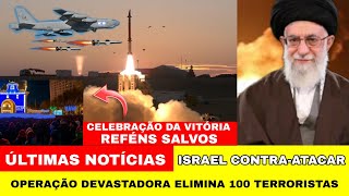 Israel lança ataque devastador e elimina 100 terr⁰ristas reféns salvos em operação heroica [upl. by Anerdna]