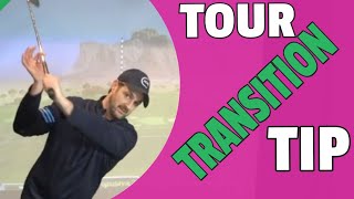 Easy Golf Transition Tip  Pro Swing Feel For Downswing [upl. by Oicnecserc305]