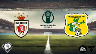 Real Noroeste x Brasiliense  Segunda fase Brasileirão Série D 2024  Jogo de Ida  EA FC [upl. by Nosyaj]