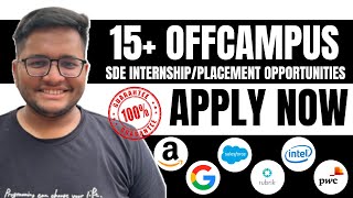 OFF Campus SDE Internships and Placements  2022  2023  2024 Batch  OFF Campus Hiring [upl. by Siderf]