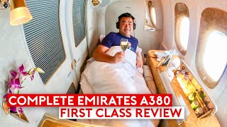 The Complete Emirates A380 First Class Review [upl. by Ellebyam636]