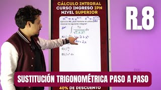 Examen IPN 2024 pregunta 8 de Cálculo Integral Sustitución Trigonométrica Paso a Paso [upl. by Ahsan]