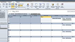 Outlook 2010 Multiple Calendar Viewing Options [upl. by Yannodrahc819]