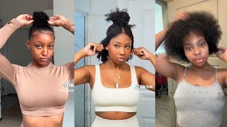 20 SIMPLE NATURAL HAIRSTYLES TUTORIALS 💞 PROTECTIVE HAIRSTYLE FOR WOC [upl. by Ag]