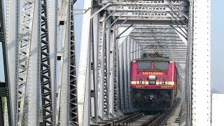 SHATABDI GITANJALI JANSHATABDI KANDARI  Back to back speedy encounters at scenic Kolaghat Bridge [upl. by Aisor]