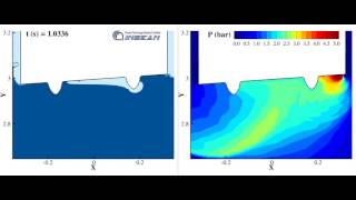 Slamming loads on LNG tank insulation panels Twophase simulation [upl. by Montague]