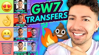 FPL GW7 BEST TRANSFERS  Transfer Tier List for Gameweek 7  Fantasy Premier League 202324 [upl. by Lamahj]