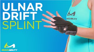 BraceAbility Ulnar Drift Splint  Crooked Finger Brace for Rheumatoid Arthritis [upl. by Sunderland]