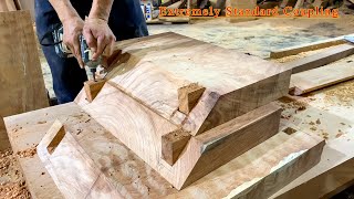 Solid Wood Processing With Beautiful Wood Grains  Extremely Beautiful Solid Wood Furniture [upl. by Bobbi]