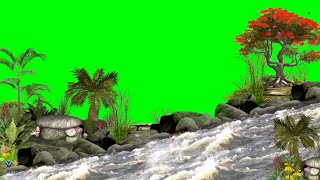 ﻿River green screen video  river water green screen video  river water flowing green screen video [upl. by Antons]