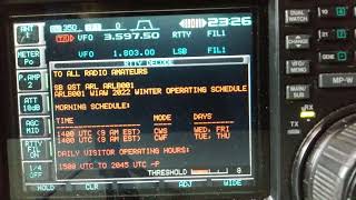 Decoding the W1AW RTTY Bulletin with my ICOM IC756 PRO [upl. by Bolten]