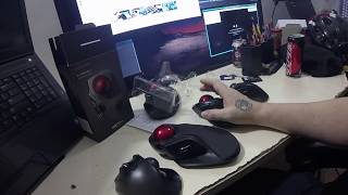 Elecom Deft Pro MDPT1MRXBK trackball  mouse Unboxing Review comparison [upl. by Sinned503]