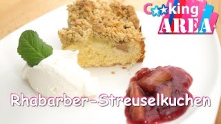 RHABARBERSTREUSELKUCHEN  Schnell amp Einfach Selber Machen  Koch Rezepte amp Tipps 2016 [upl. by Leinehtan]