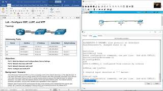 1082 Lab  Configure CDP LLDP and NTP [upl. by Gombach]