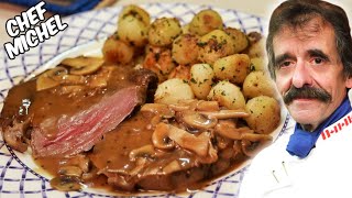 STEAK SAUCE COGNAC ACCOMPAGNÉ DE POMMES PARISIENNES FAIT MAISON  1 RECETTE 3 FLAMBAGES [upl. by Sarette]