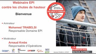 Webinaire  Bien choisir ses EPI contre les chutes de hauteur dans le BTP [upl. by Bbor]