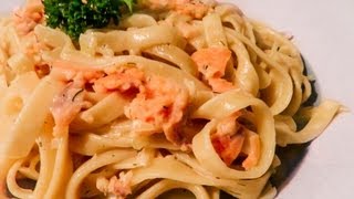 How to make a Creamy Salmon Fettuccine  Ep 53 [upl. by Yerfoeg]