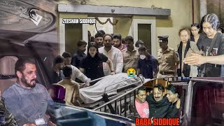 Salman Khan Late Night EXIT  Zeeshan Siddique and Family  Baba Siddique VIDEO at Lilavati Hospital [upl. by Elburt]