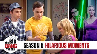 Season 5 Hilarious Moments  The Big Bang Theory [upl. by Sihonn]