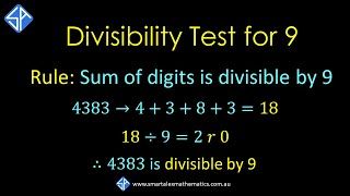 Divisibility Test for 9 [upl. by Garwood]