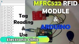 Arduino MFRC522 RFID module Pinouts Interfacing how to read RFID tags ID identity number and use [upl. by Eilerua480]