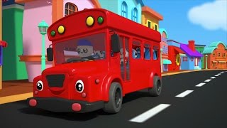 the wheels on the bus go round and round  nursery rhymes  bus song  kids rhymes [upl. by Weatherley741]