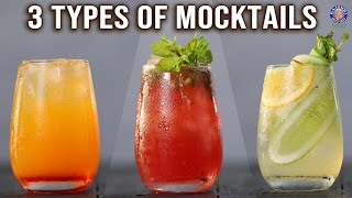 3 Quick amp Easy Homemade Mocktails  NonAlcoholic Drinks For Date Nights GetTogether Parties [upl. by Nemracledairam759]