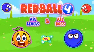 Red Ball 4  Orange Ball Vs Blue Ball with All Levels  All Boss  Full Gameplay [upl. by Elyrpa]