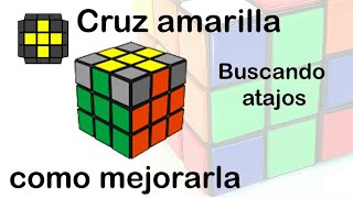 Cruz amarilla atajos para armarla mas fácil y bajar tiempos RUBIK 3x3 [upl. by Ettelrac]