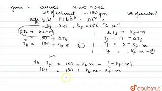 How many grams of sucrose molecular weight 342 should be dissolved in 100 g water in order to [upl. by Adnamor978]