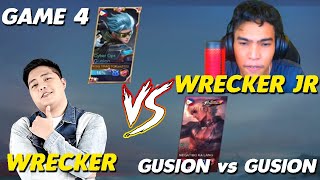 WRECKER VS WRECKER JR  GAME 4  1V1 GUSION [upl. by Ylrevaw]